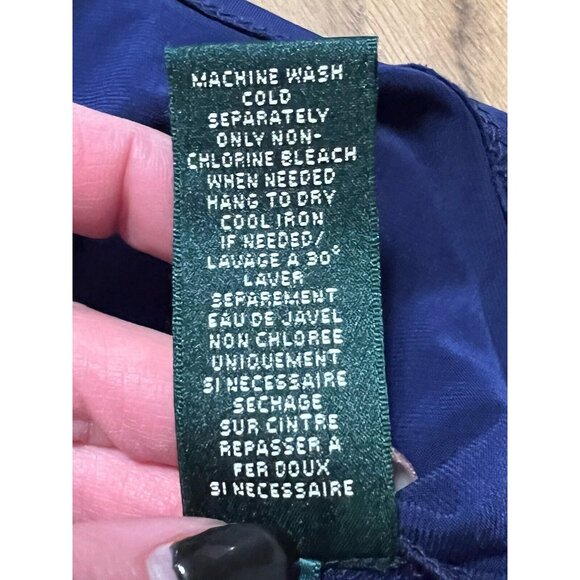 Lauren Ralph Lauren Long Sleeve Faux Wrap Round Neck Ruched Dress Size 6 Formal‎ - Picture 12 of 13